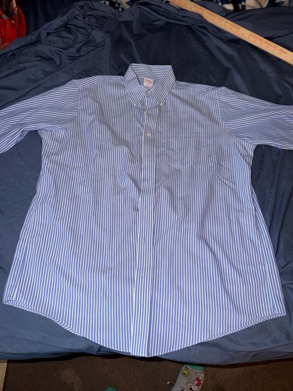 Brooks Brothers Traditional Fit Non-Iron Striped Dress Shirt Size 16.5 34/35